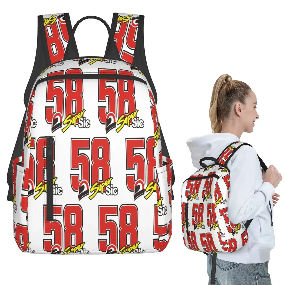 Marco Simoncelli 58 Super Sic Backpack Student Boys Girls BookBag Children School Bag Laptop Shoulder Bags for Men Women
Marco Simoncelli 58 Super Sic Backpack Student Boys Girls BookBag Children School Bag Laptop Shoulder Bags for Men Women