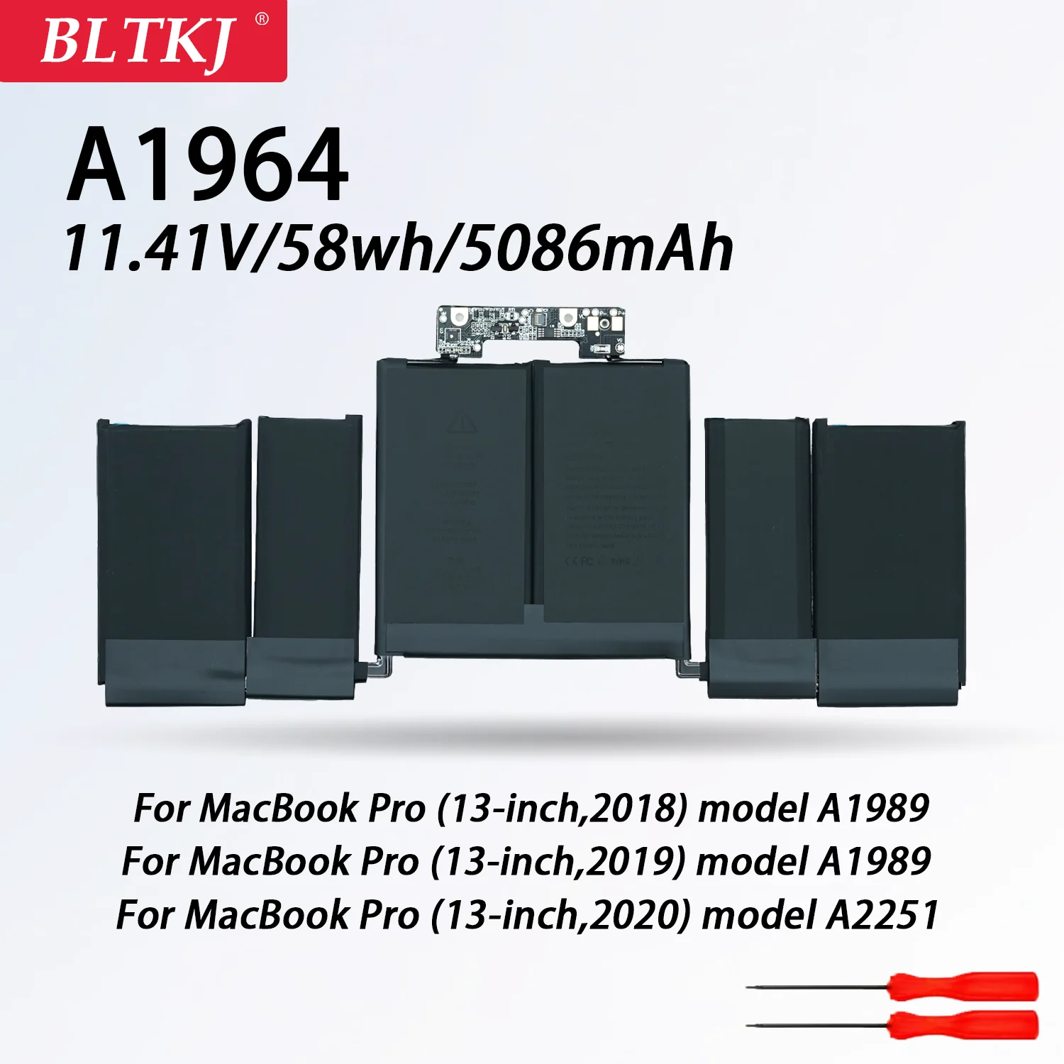 NEW A1964 Battery for Apple Macbook Pro 2018 13'' (2018/2019) A2251 (2020) EMC3214 A1989 MR9Q2LL/A 58WH
NEW A1964 Battery for Apple Macbook Pro 2018 13'' (2018/2019) A2251 (2020) EMC3214 A1989 MR9Q2LL/A 58WH