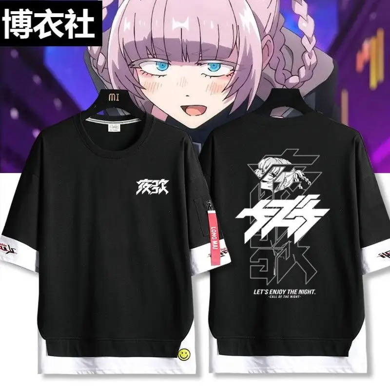 Night's Song Anime Merchandise, Same Style As Nana Kikuyou, Cosplay Short-Sleeve T-Shirt For Men And Women, Summer Cotton Casual
Night's Song Anime Merchandise, Same Style As Nana Kikuyou, Cosplay Short-Sleeve T-Shirt For Men And Women, Summer Cotton Casual