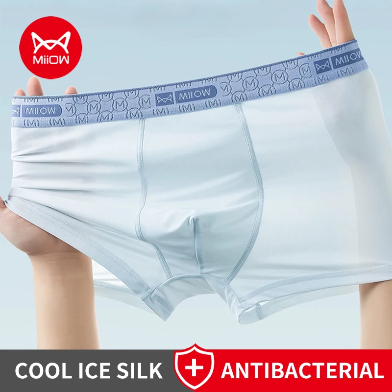 MiiOW 3Pcs Summer Ice Silk Men Underwear 10A Antibacterial Breathable Crotch Men's Panties Silky Seamless Man Underpants Boxers
MiiOW 3Pcs Summer Ice Silk Men Underwear 10A Antibacterial Breathable Crotch Men's Panties Silky Seamless Man Underpants Boxers