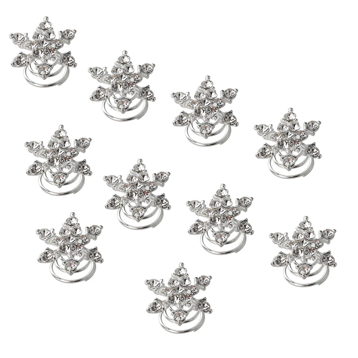 10pcs Spiral Hairpin Rhinestone Crystal Wedding Bridal Clips for Women Pearl Snowflake Accessories Styling Hair Tools
10pcs Spiral Hairpin Rhinestone Crystal Wedding Bridal Clips for Women Pearl Snowflake Accessories Styling Hair Tools