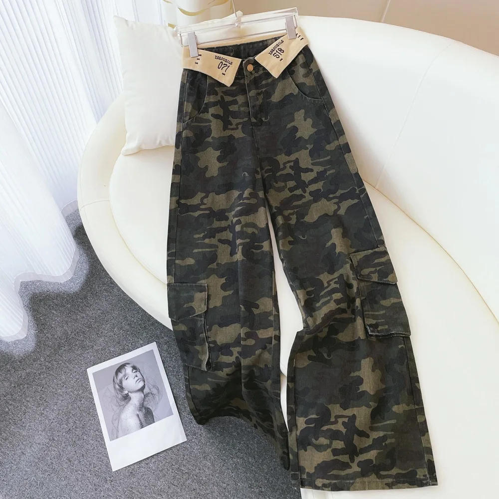 2025 New Summer Fashion Slimming Versatile Denim Long Pants Women Casual Comfortable Wide Leg Camouflage Trousers
2025 New Summer Fashion Slimming Versatile Denim Long Pants Women Casual Comfortable Wide Leg Camouflage Trousers