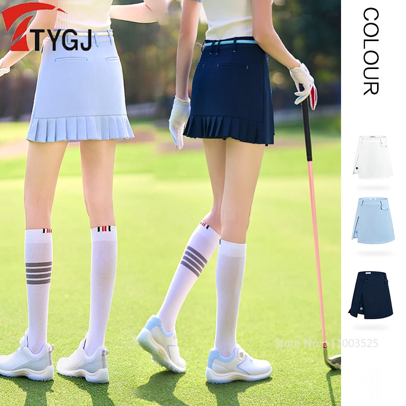 TTYGJ Golf Dress Women Korean Slim Golf Skirts Split Anti-exposure Tennis Skorts Ladies Fashion Pleats Skirts with Inner Shorts
TTYGJ Golf Dress Women Korean Slim Golf Skirts Split Anti-exposure Tennis Skorts Ladies Fashion Pleats Skirts with Inner Shorts