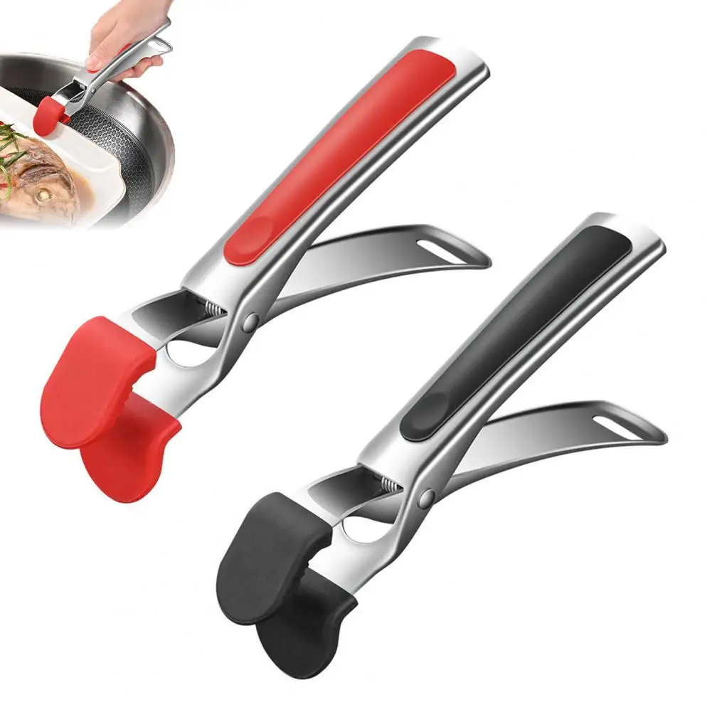 Anti-Scalding Clip Stainless Steel Kitchen Tongs Ergonomic Handle Anti-Slip Silicone Clamp Hot Plates Bowls Cookware Handling Cl
Anti-Scalding Clip Stainless Steel Kitchen Tongs Ergonomic Handle Anti-Slip Silicone Clamp Hot Plates Bowls Cookware Handling Cl