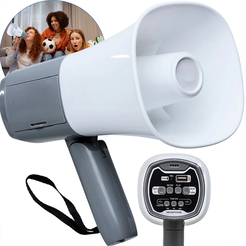 Portable Megaphone Speaker Handheld Sound Amplifier Foldable Handle Adjustable Volume For Outdoor Sports Cheerleading Coaches
Portable Megaphone Speaker Handheld Sound Amplifier Foldable Handle Adjustable Volume For Outdoor Sports Cheerleading Coaches