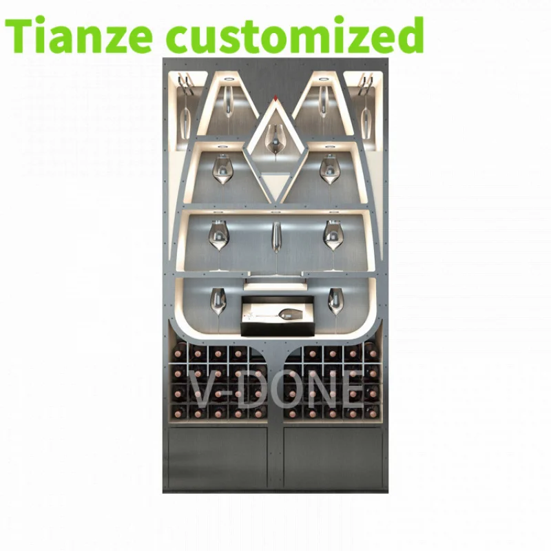 Customized-Stainless steel high-grade metal living room cabinet wine glass display racks champagne glass display stand
Customized-Stainless steel high-grade metal living room cabinet wine glass display racks champagne glass display stand