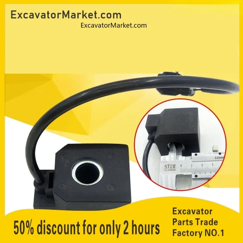 For Hyundai R55 60-5-7 Excavator Pilot Safety Lock Solenoid Coil Travel Solenoid Coil Excavator Accessories For excavator
For Hyundai R55 60-5-7 Excavator Pilot Safety Lock Solenoid Coil Travel Solenoid Coil Excavator Accessories For excavator