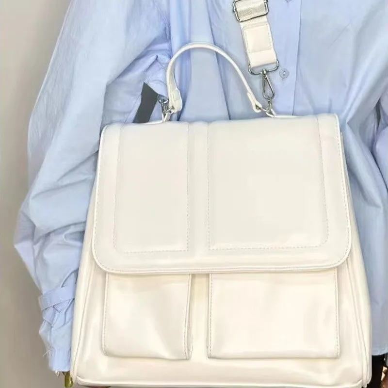 Women's Backpack Commuter Leather INS Fashion Double Shoulder Bag Student Large Capacity School Bags Handheld Flap Crossbody Bag
Women's Backpack Commuter Leather INS Fashion Double Shoulder Bag Student Large Capacity School Bags Handheld Flap Crossbody Bag