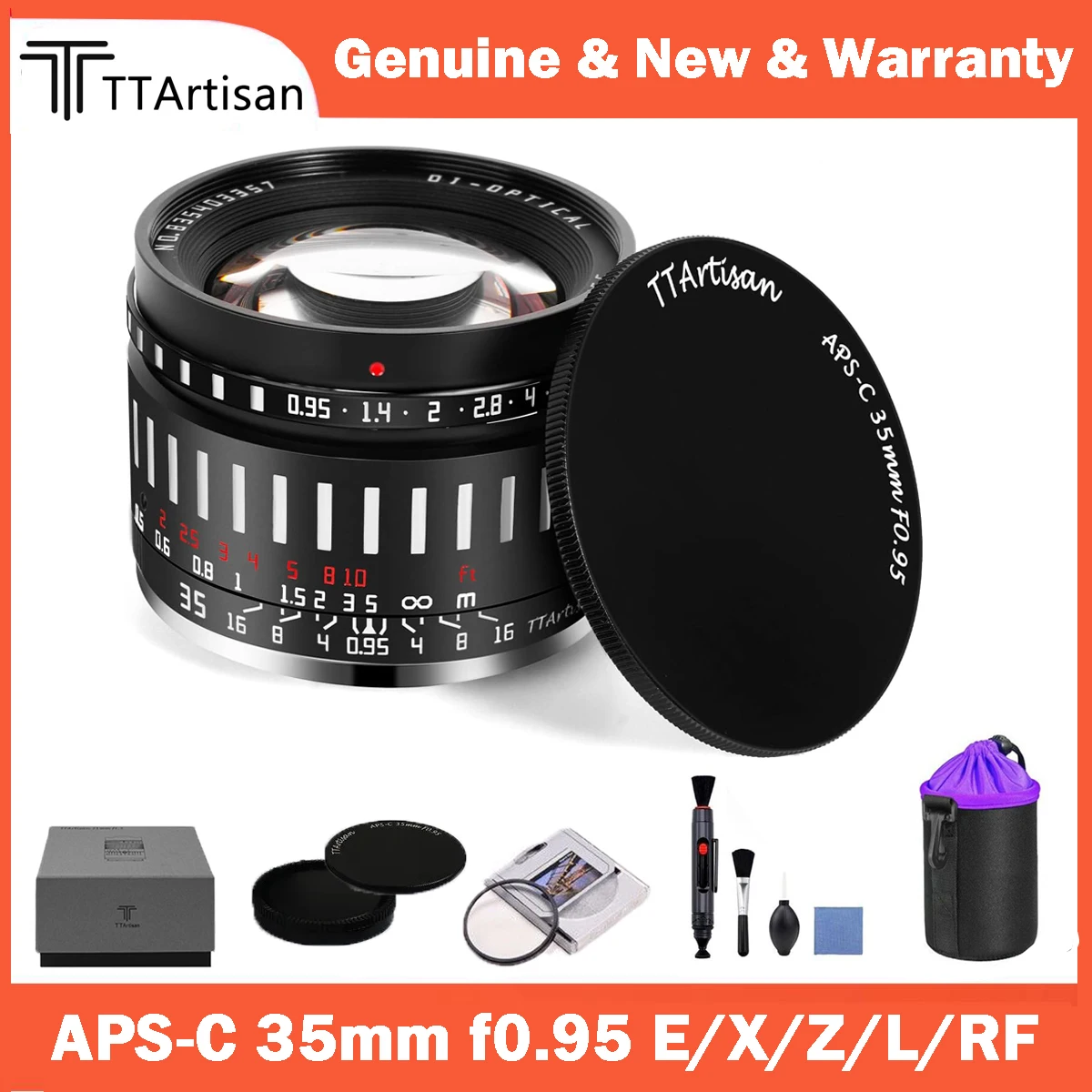 Объектив TTArtisan 35 мм F0.95 с большой диафрагмой, ручная стандартная линза для Sony E Mount Fujifilm X Canon RF Leica L Nikon Z Cameras
Объектив TTArtisan 35 мм F0.95 с большой диафрагмой, ручная стандартная линза для Sony E Mount Fujifilm X Canon RF Leica L Nikon Z Cameras