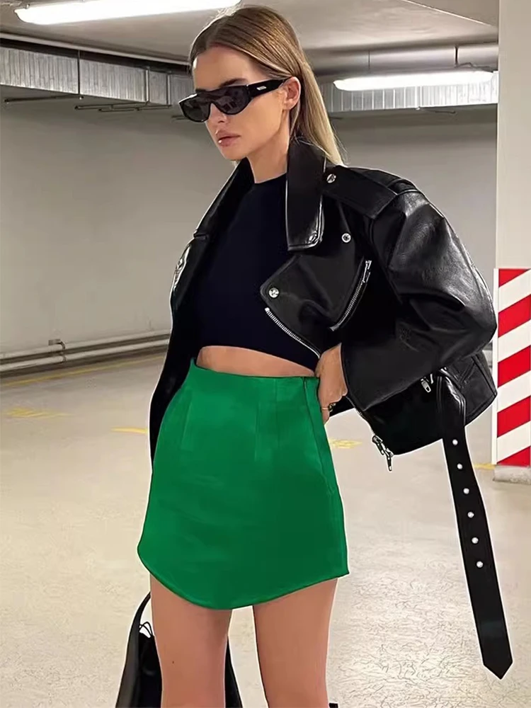 High Waist A-Line Skirt Slim Fit Sexy Green Workwear Style Button Detail Novelty Polyester Fiber Pure Color Skirt
High Waist A-Line Skirt Slim Fit Sexy Green Workwear Style Button Detail Novelty Polyester Fiber Pure Color Skirt