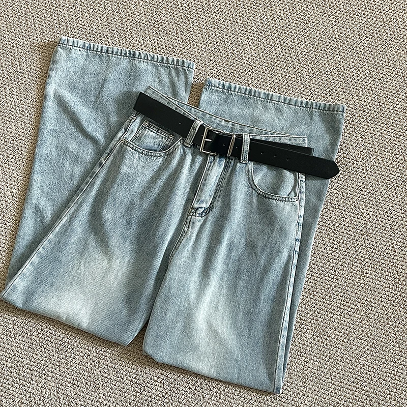 Женские джинсовые брюки в стиле ретро с поясом, новые свободные универсальные широкие джинсы с высокой талией, весенне-осенняя уличная одежда, модные повседневные брюки
Женские джинсовые брюки в стиле ретро с поясом, новые свободные универсальные широкие джинсы с высокой талией, весенне-осенняя уличная одежда, модные повседневные брюки
