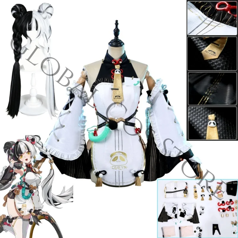 Game Character Dialyn Cosplay Costume Wig Modern New Chinese-Style Cos Outfit with Panda Embroidery Dress Game Zenless Zone Zero
Game Character Dialyn Cosplay Costume Wig Modern New Chinese-Style Cos Outfit with Panda Embroidery Dress Game Zenless Zone Zero