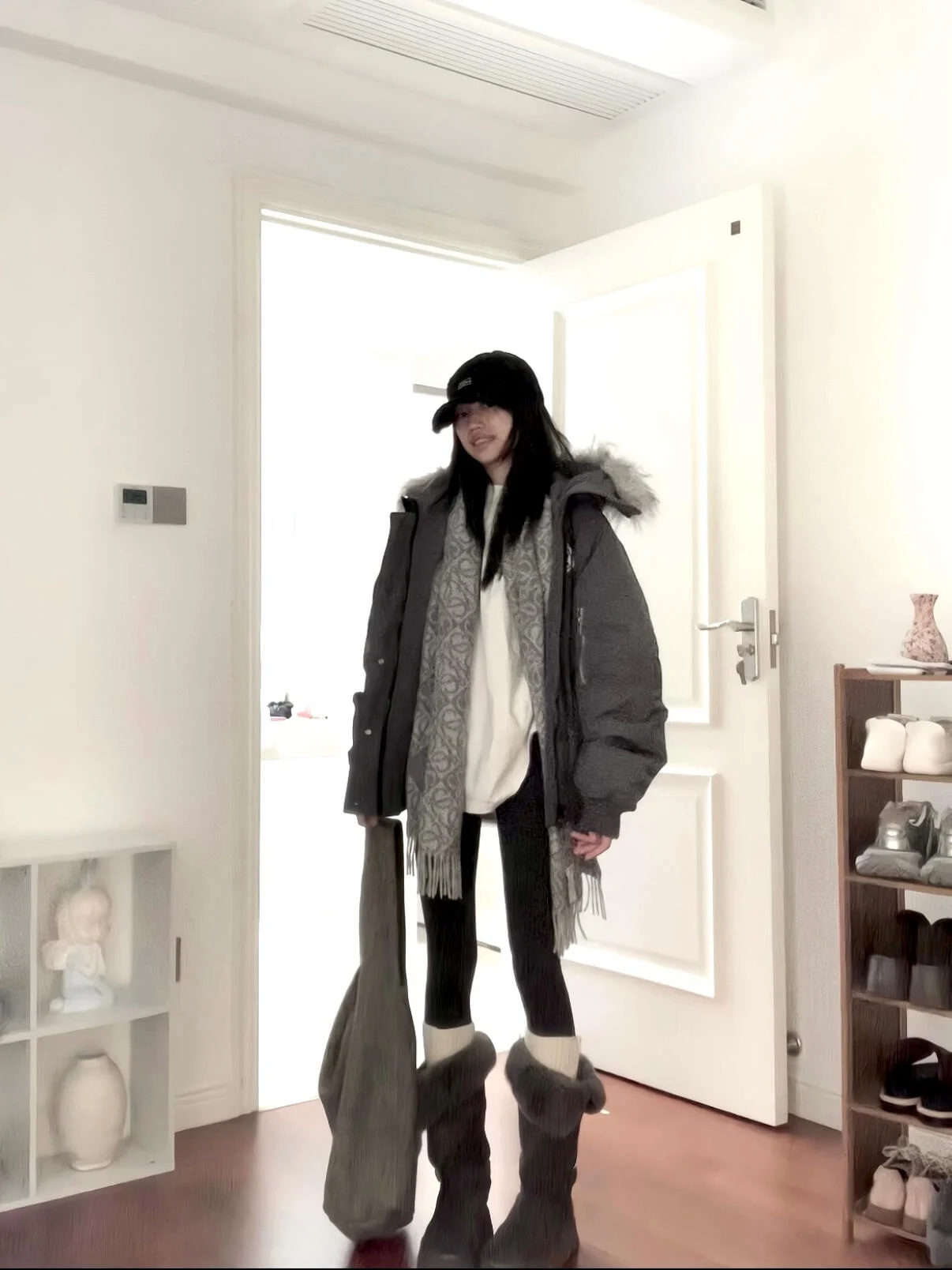 Retro American ey Fur Collar Parka Cotton Jaet Women's Winter Thiened Loose High Quali Couples Workwear Cotton Coat
Retro American ey Fur Collar Parka Cotton Jaet Women's Winter Thiened Loose High Quali Couples Workwear Cotton Coat