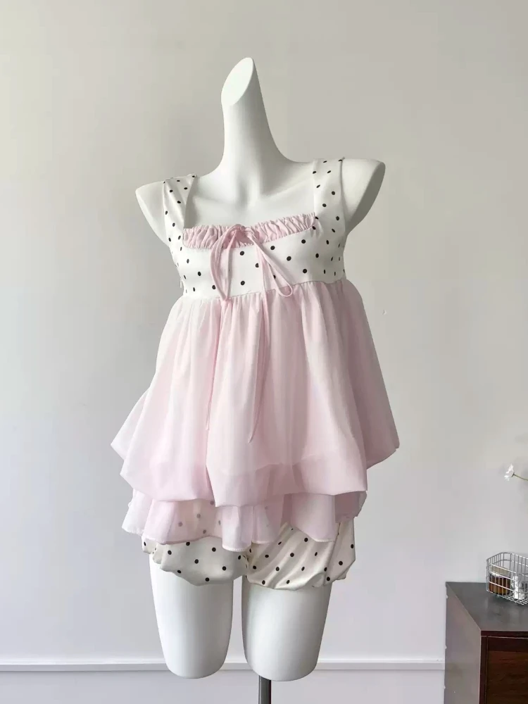 Japanese Subculture Fashion Kawaii 2 Piece Set Women Chic Polka Dot Y2k Tops + Mini Skirts Harajuku Vintage Causal Cute Outfits
Japanese Subculture Fashion Kawaii 2 Piece Set Women Chic Polka Dot Y2k Tops + Mini Skirts Harajuku Vintage Causal Cute Outfits