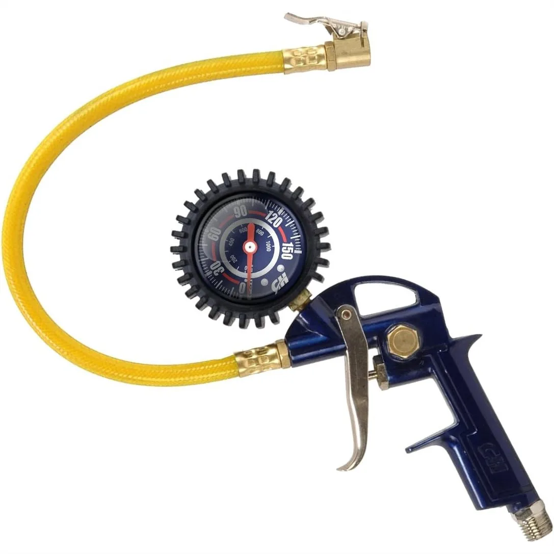 Tire Inflator with Gauge, 3-in-1 Inflation Gun, Flexible Hose for Easy Maneuvering in Tight Spaces, Reliable Tool for Quick Tire
Tire Inflator with Gauge, 3-in-1 Inflation Gun, Flexible Hose for Easy Maneuvering in Tight Spaces, Reliable Tool for Quick Tire