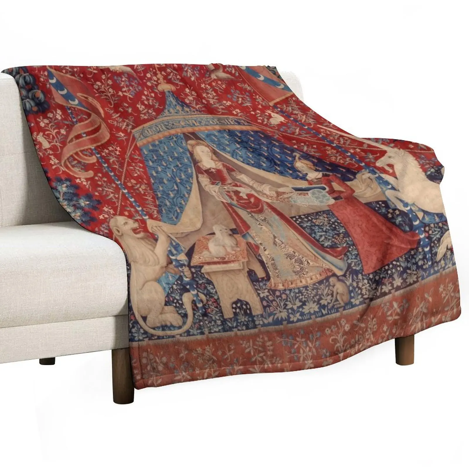 Lady and Unicorn Medieval Throw Blanket Picnic Flannel Fabric Multi-Purpose Luxury Throw Blankets
Lady and Unicorn Medieval Throw Blanket Picnic Flannel Fabric Multi-Purpose Luxury Throw Blankets