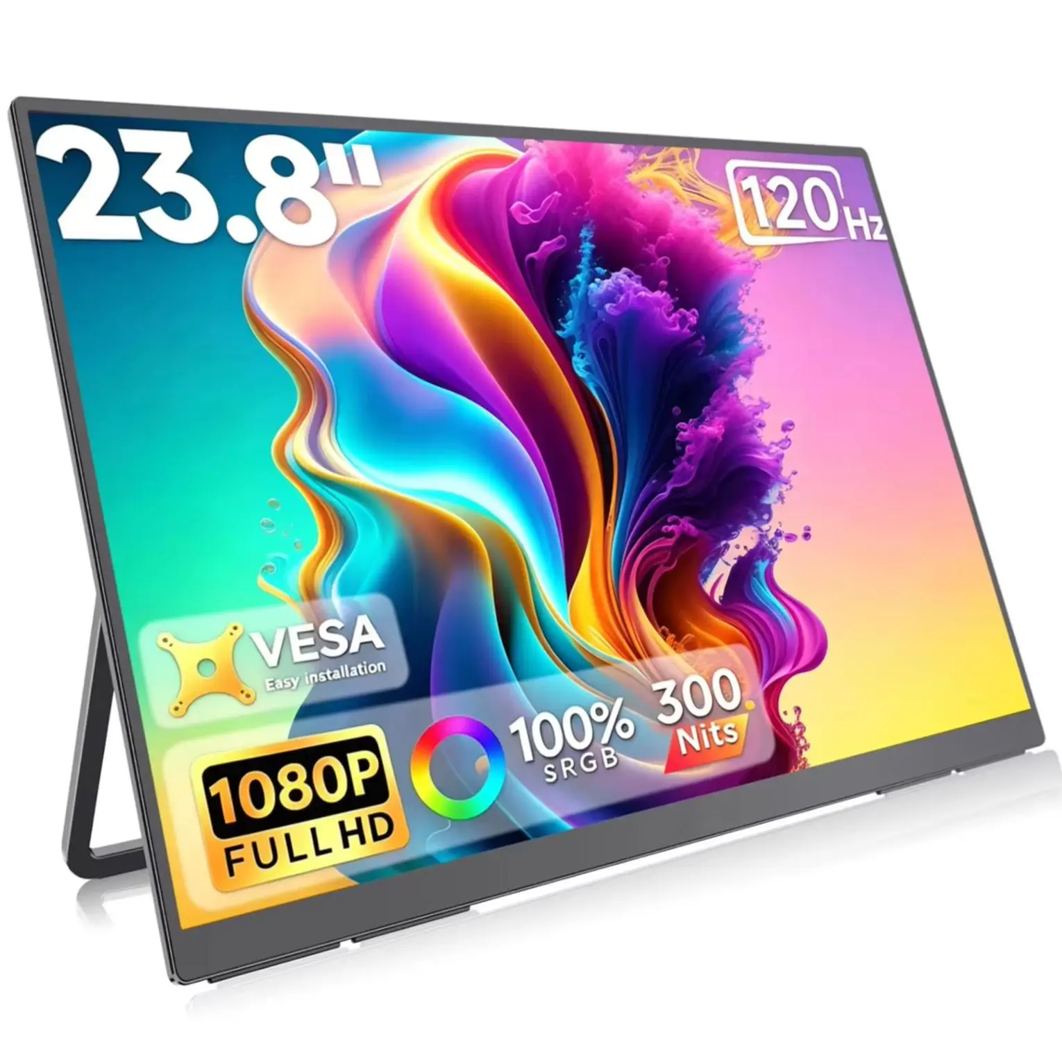23.8 Inch 120Hz Portable Monitors 100%sRGB 1920*1080P FHD IPS 16:9 With Type-C Mini HDMI For Laptop Phone TV XBox Dack PS4/5 Mac
23.8 Inch 120Hz Portable Monitors 100%sRGB 1920*1080P FHD IPS 16:9 With Type-C Mini HDMI For Laptop Phone TV XBox Dack PS4/5 Mac