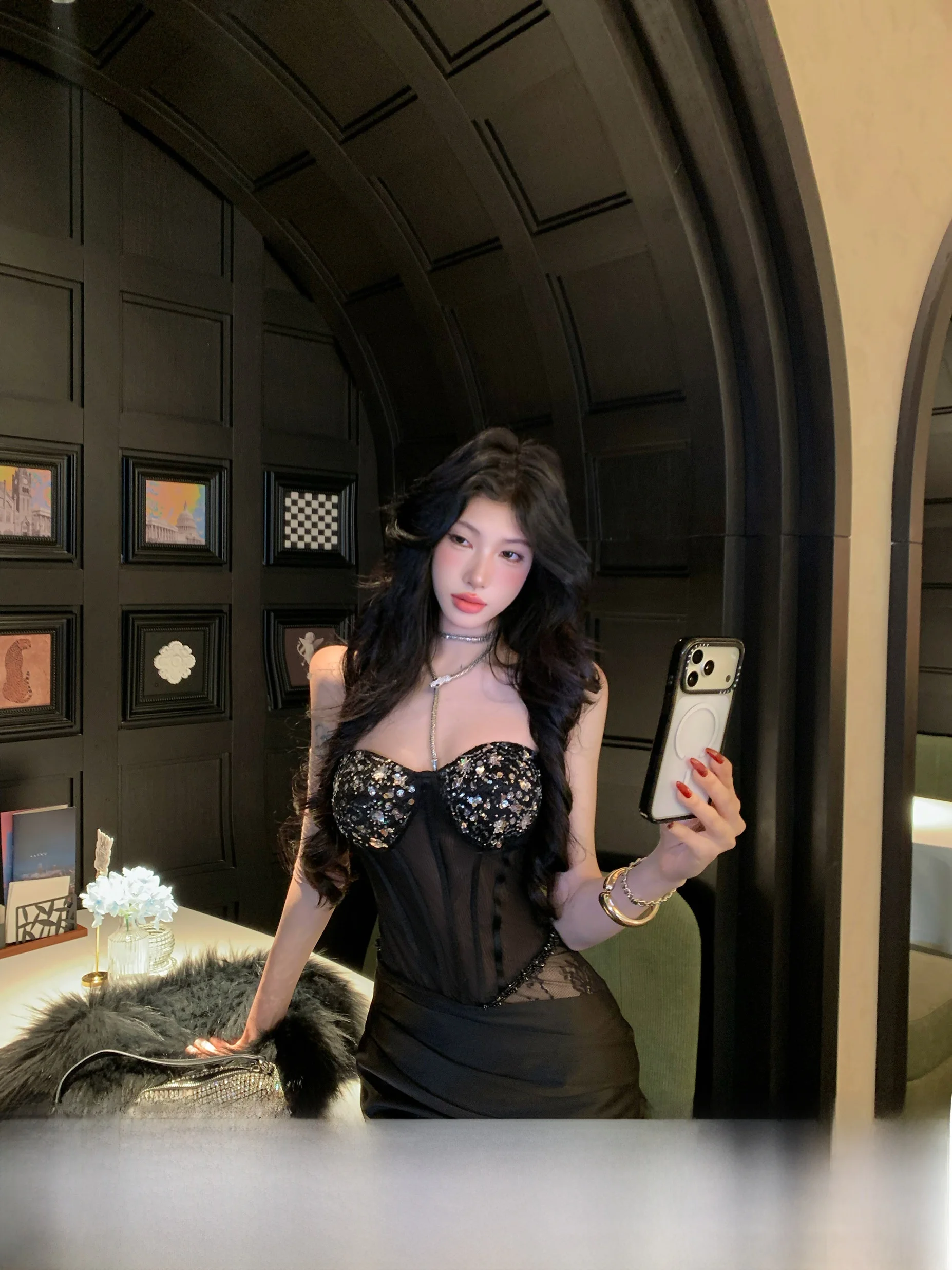 Sparkling Sequin Set Ele Lady Sexy Pure Desire Personali N25Q3027 Glittering Dr with Chest Pad Slim Fit Sle
Sparkling Sequin Set Ele Lady Sexy Pure Desire Personali N25Q3027 Glittering Dr with Chest Pad Slim Fit Sle