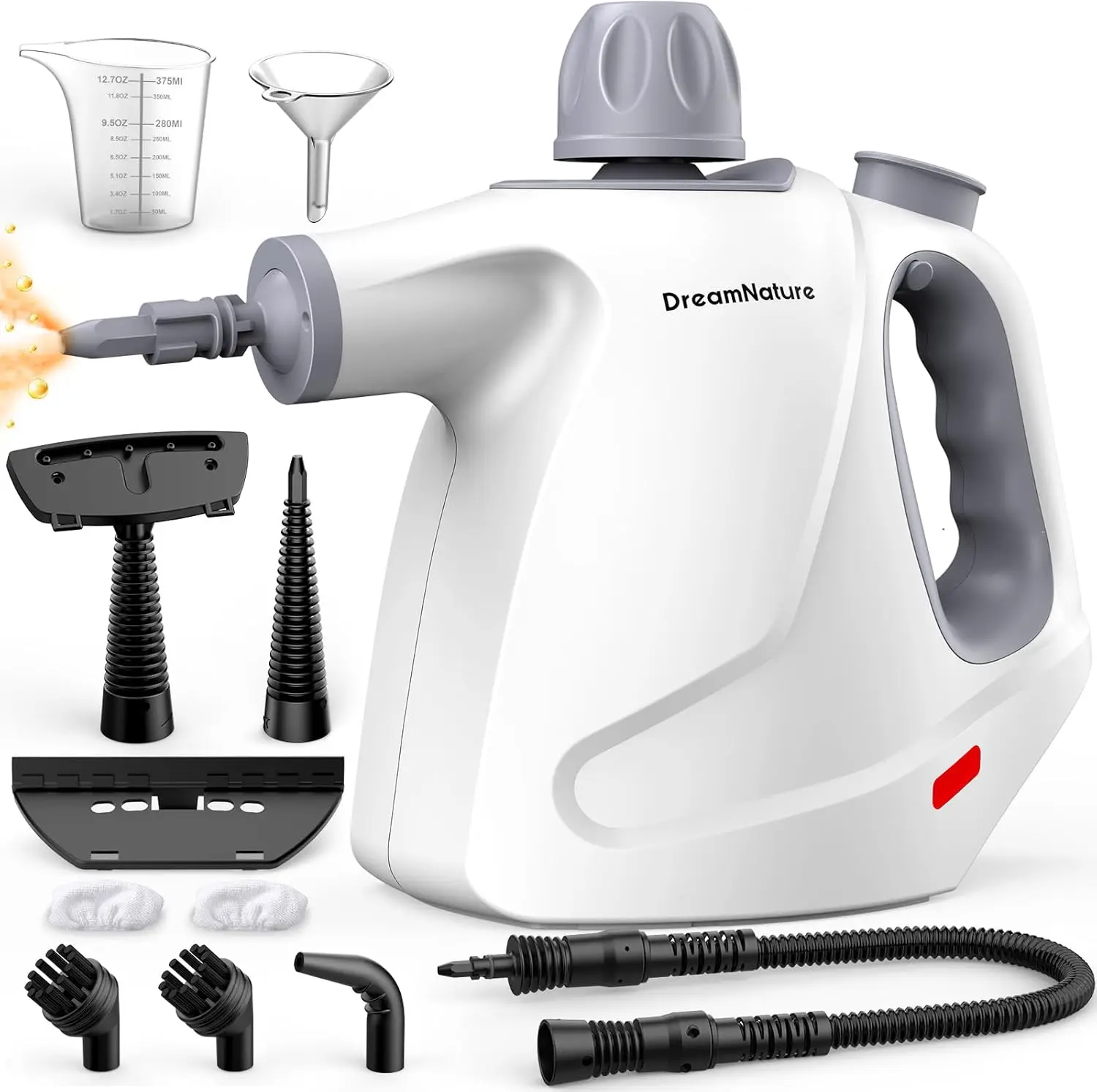 Handheld Steam Cleaner with 11 Accessories, 15.2OZ Tank, Pressurized Steam for Home, Car, Upholstery
Handheld Steam Cleaner with 11 Accessories, 15.2OZ Tank, Pressurized Steam for Home, Car, Upholstery
