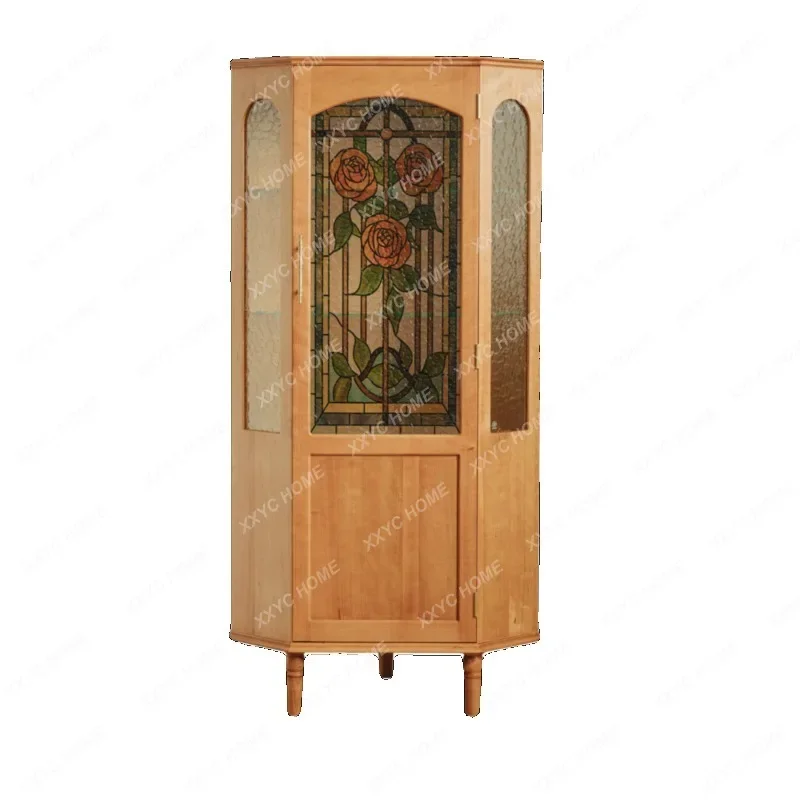Solid Wood Wine Cabinet American Retro Living Room Triangle Corner Cabinet Corner Cabinet
Solid Wood Wine Cabinet American Retro Living Room Triangle Corner Cabinet Corner Cabinet