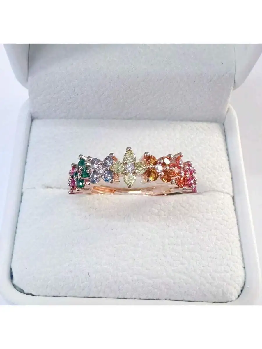 Multicolor Gemstone Cocktail Ring For Women Stylish Light Luxury Fashion Ring
Multicolor Gemstone Cocktail Ring For Women Stylish Light Luxury Fashion Ring