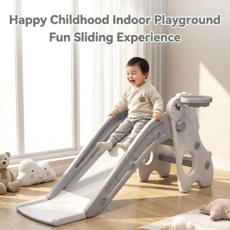 Детская горка для малышей 2-3 лет, пластиковая, для дома и улицы, с баскетбольным кольцом, серо-розовая
Детская горка для малышей 2-3 лет, пластиковая, для дома и улицы, с баскетбольным кольцом, серо-розовая