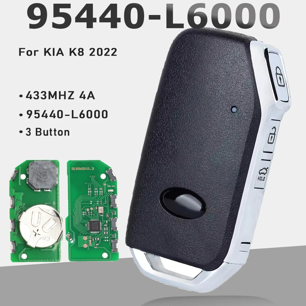 KEYECU 95440-L6000 Replacement 3 Buttons Smart Spare Key Keyless Go Remote Control 4A Chip 433Mhz for Kia
KEYECU 95440-L6000 Replacement 3 Buttons Smart Spare Key Keyless Go Remote Control 4A Chip 433Mhz for Kia