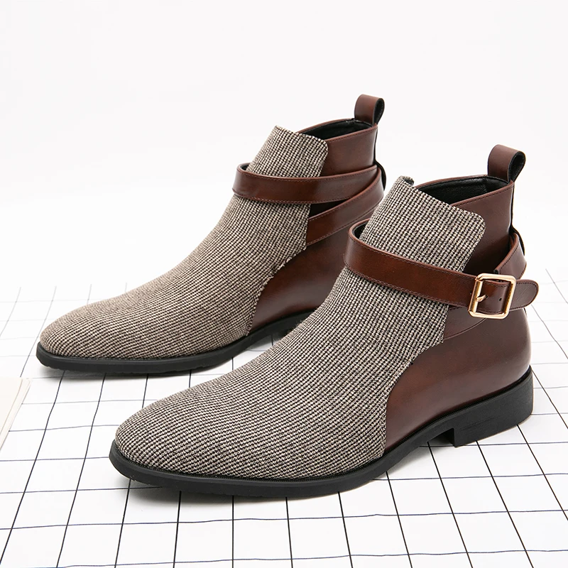 Size 38-48 Winter Retro Men Ankle Boots Men Casual Comfortable and Fashionable Pointed Chelsea Boots Outdoor Training Boots Men 
Size 38-48 Winter Retro Men Ankle Boots Men Casual Comfortable and Fashionable Pointed Chelsea Boots Outdoor Training Boots Men