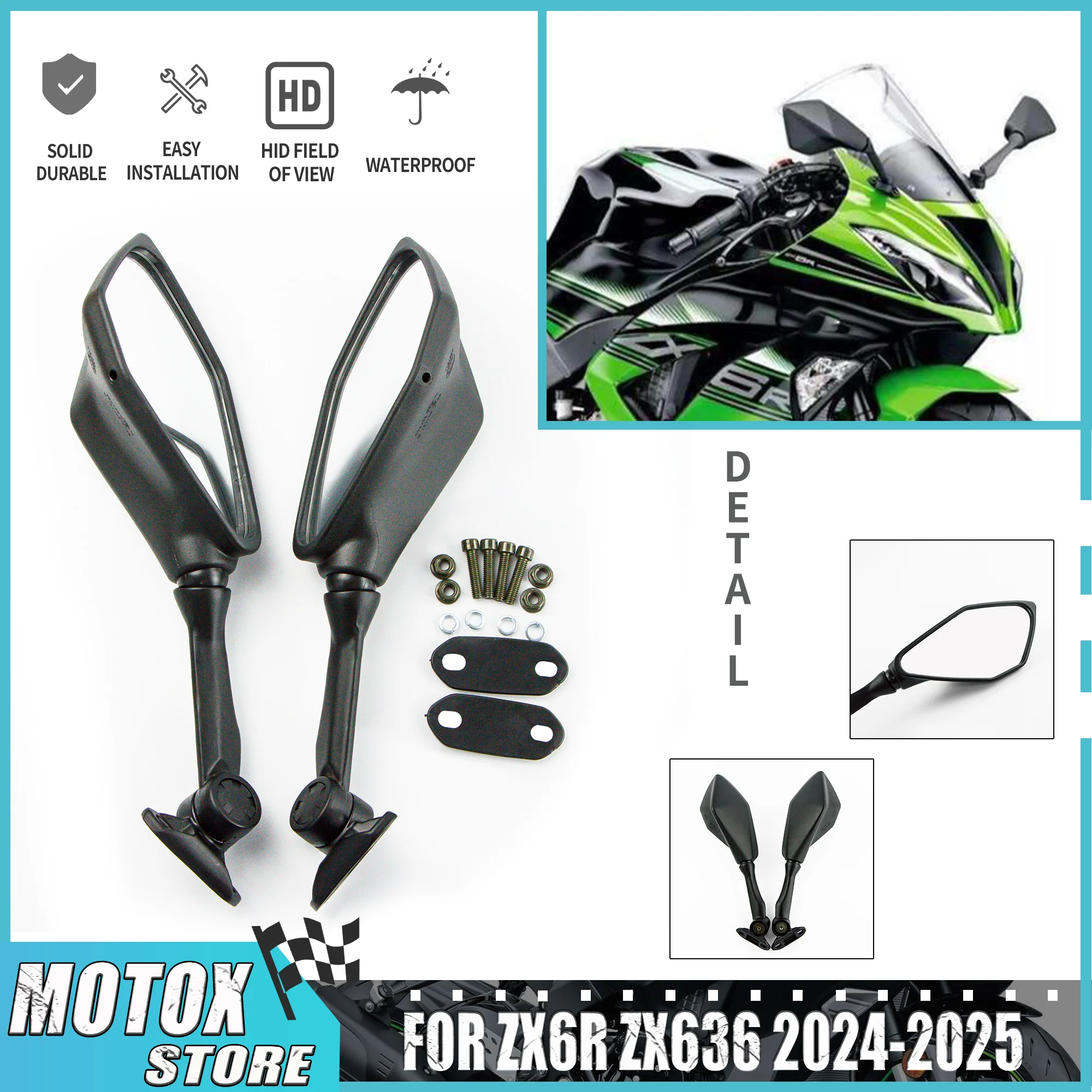 Длинные короткие зеркала заднего вида для мотоцикла, подходящие для Kawasaki Ninja ZX4R ZX4RR ZX25R 2021-2025 ZX-4R ZX-4RR ZX-25R 2022 2023 2024
Длинные короткие зеркала заднего вида для мотоцикла, подходящие для Kawasaki Ninja ZX4R ZX4RR ZX25R 2021-2025 ZX-4R ZX-4RR ZX-25R 2022 2023 2024