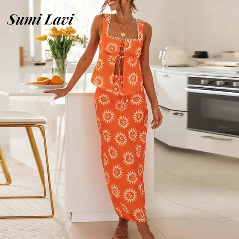 Sexy Off Shoulder Top & Long Skirt Outfits Women Elegant Sleeveless High Waist Set Fashion Pattern Print Hollow Party 2Pc Suits
Sexy Off Shoulder Top & Long Skirt Outfits Women Elegant Sleeveless High Waist Set Fashion Pattern Print Hollow Party 2Pc Suits