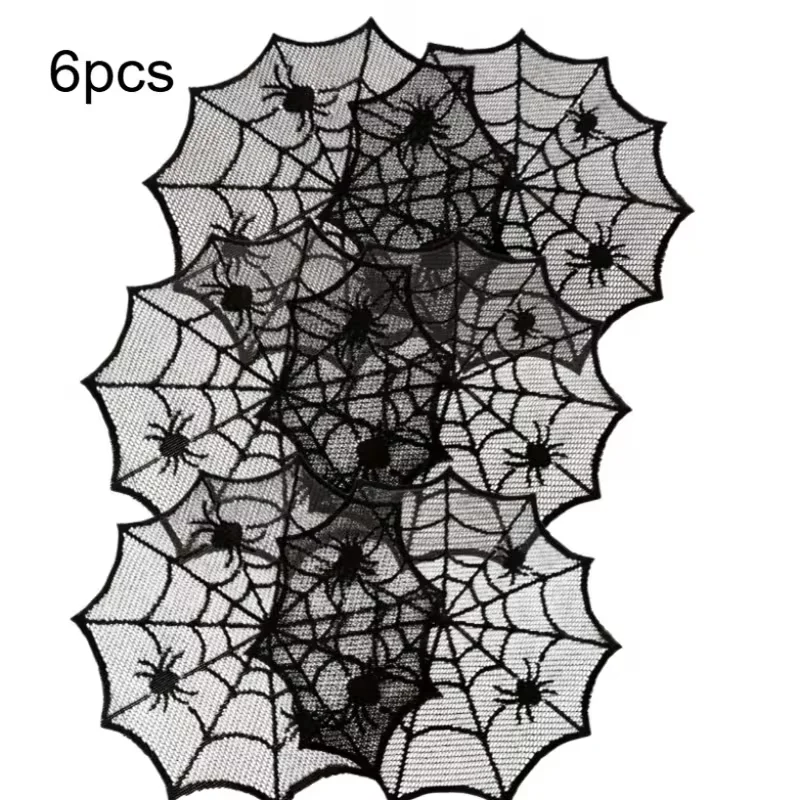 2/4/6pcs Black Lace Polyester Placemats Halloween Party Spider Web Home Dinner Table Decoration Supplies Gifts
2/4/6pcs Black Lace Polyester Placemats Halloween Party Spider Web Home Dinner Table Decoration Supplies Gifts