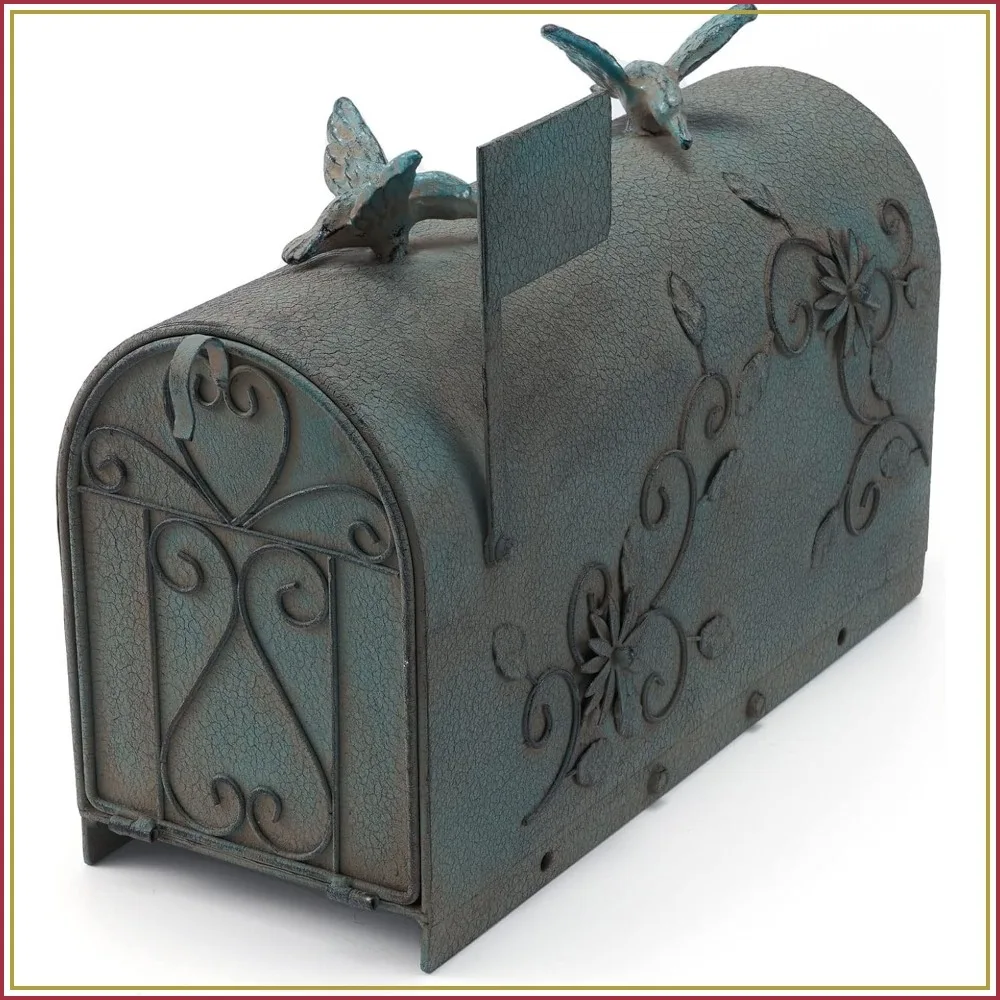 Heavy Duty Galvanized Steel Mailbox Post, Rural Mail Box with Bird Decoration
Heavy Duty Galvanized Steel Mailbox Post, Rural Mail Box with Bird Decoration