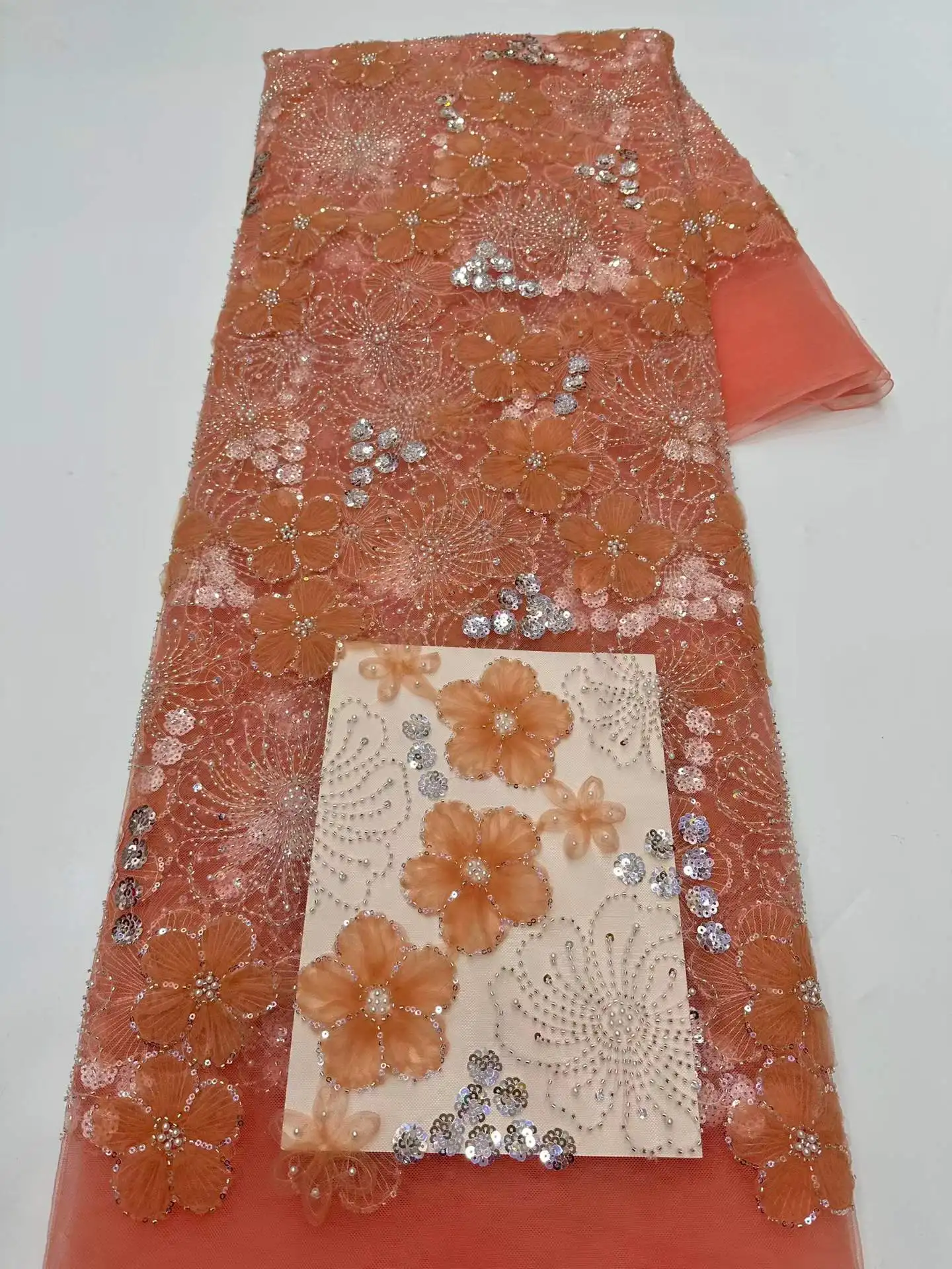 Nigerian Sequins Party Lace African Beads Lace Fabric 2026 High Quality 5Yards African French Tulle Net Lace Wedding Material
Nigerian Sequins Party Lace African Beads Lace Fabric 2026 High Quality 5Yards African French Tulle Net Lace Wedding Material