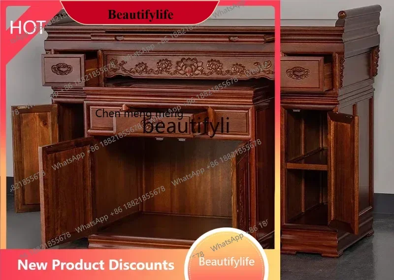 D178 Household Zhongtang Solid Wood with Cabinet Xianjia Buddha Table Buddhist Hall Buddhist Cave Buddhist Terrace
D178 Household Zhongtang Solid Wood with Cabinet Xianjia Buddha Table Buddhist Hall Buddhist Cave Buddhist Terrace