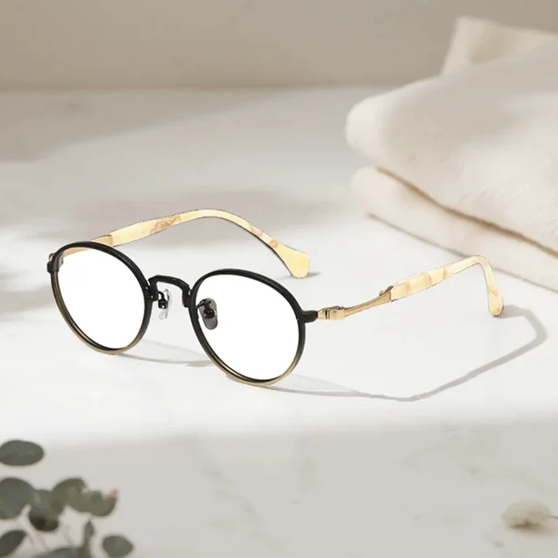 Japanese Handmade Retro Round Men‘s Eyewear Vintage Titanium Glasses Women High Quality Ultralight Trendy Eyeglasses Frame
Japanese Handmade Retro Round Men‘s Eyewear Vintage Titanium Glasses Women High Quality Ultralight Trendy Eyeglasses Frame