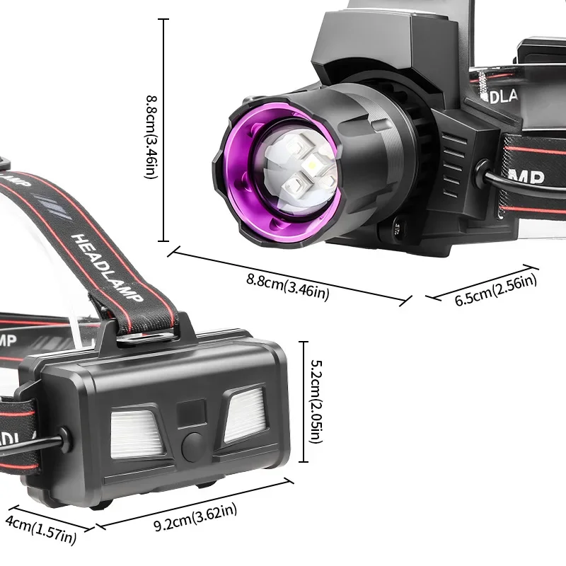 Перезаряжаемая белая светодиодная фара и УФ-фара 395 нм с увеличением — для рыбалки и кемпинга
Перезаряжаемая белая светодиодная фара и УФ-фара 395 нм с увеличением — для рыбалки и кемпинга