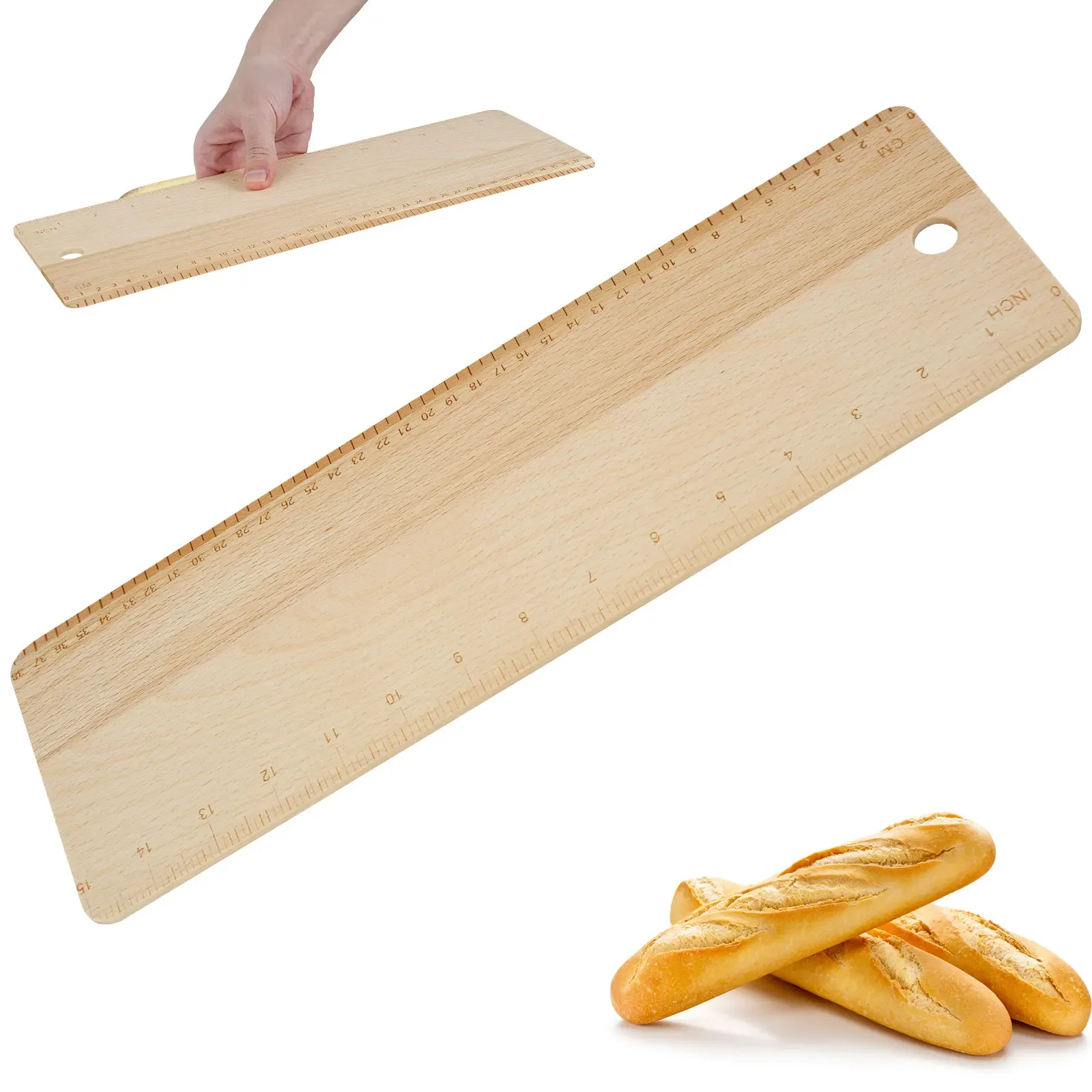 Bread Transfer Peel Beech Hanging Bread Flipping Board 15×4.7×0.2 Inch Bread Flipping Board Bakeware For French Bread Baking
Bread Transfer Peel Beech Hanging Bread Flipping Board 15×4.7×0.2 Inch Bread Flipping Board Bakeware For French Bread Baking