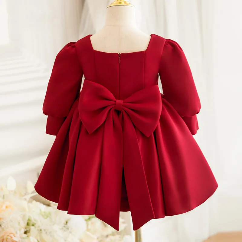 Red Velvet Belt Flower Gown Christmas Party Dress for Kids Girls Birthday Wedding Party Dress Long Sleeves Birthday Dress 2-9yrs
Red Velvet Belt Flower Gown Christmas Party Dress for Kids Girls Birthday Wedding Party Dress Long Sleeves Birthday Dress 2-9yrs