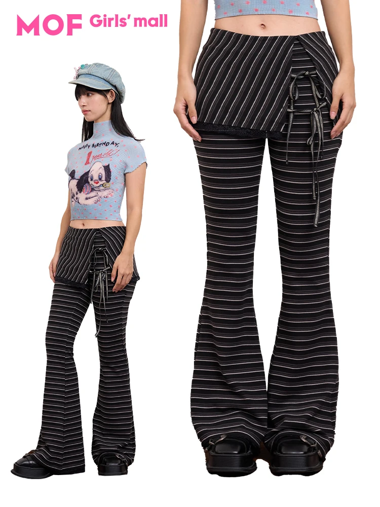 MOF Girls Black Stripe Slim Fit Knitted Flared Pants Casual Versatile Slimming Long Trousers for Women Commute Style England ...
MOF Girls Black Stripe Slim Fit Knitted Flared Pants Casual Versatile Slimming Long Trousers for Women Commute Style England ...