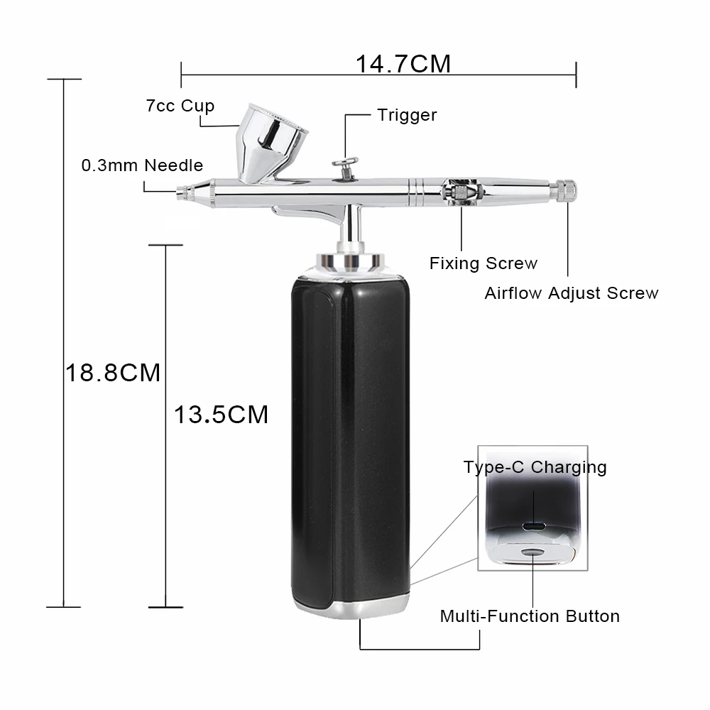 Беспроводной компрессор аэрографа двойного действия, спрей высокого давления для художественного пистолета, салона красоты, макияжа, ногтей, татуировки, инструменты для торта
Беспроводной компрессор аэрографа двойного действия, спрей высокого давления для художественного пистолета, салона красоты, макияжа, ногтей, татуировки, инструменты для торта