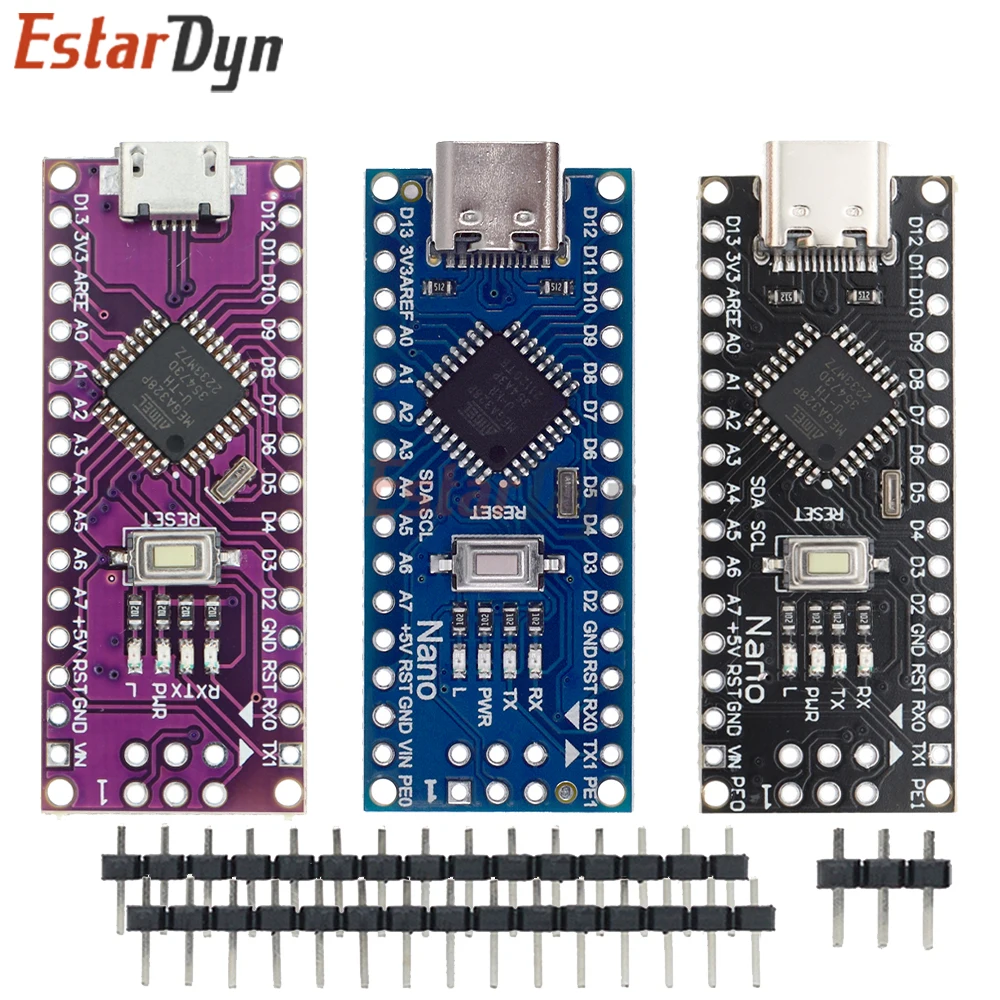 Estardyn Nano 3.0 Controller With The Bootloader Mini Type-C Micro USB Compatible For CH340 Driver 16Mhz ATMEGA328P/168P
Estardyn Nano 3.0 Controller With The Bootloader Mini Type-C Micro USB Compatible For CH340 Driver 16Mhz ATMEGA328P/168P