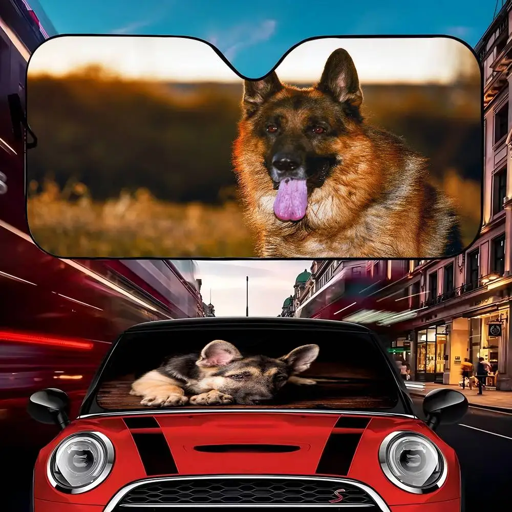 German Shepherd Dog Car Solar Protection Heated Windshield Sunshade Car Window Windscreen Cover Sun Shade Auto Sun Visor
German Shepherd Dog Car Solar Protection Heated Windshield Sunshade Car Window Windscreen Cover Sun Shade Auto Sun Visor