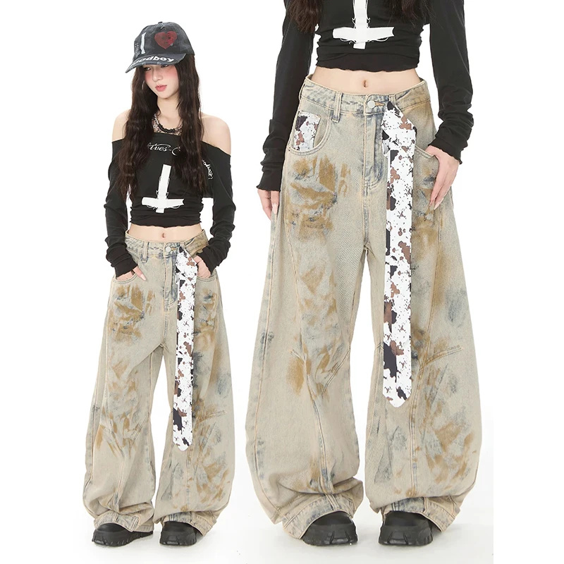 YIBASHU Women Blue Y2k Baggy Grunge Jeans Vintage Oversize Jean Pants Harajuku Japandi Style Denim Trousers Alternative Clothes
YIBASHU Women Blue Y2k Baggy Grunge Jeans Vintage Oversize Jean Pants Harajuku Japandi Style Denim Trousers Alternative Clothes