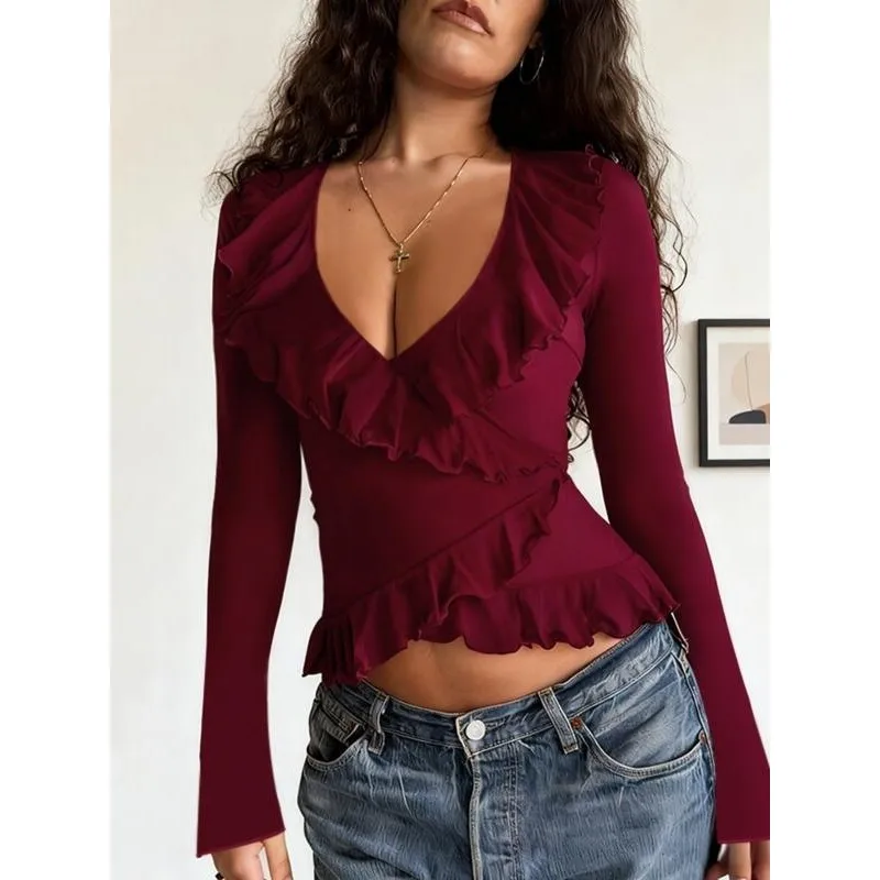 Long Sleeve Laceup Top Women's Premium T-shirt with Lace Trim Other Style Spring 2026 Other Material 100% Cross-Border
Long Sleeve Laceup Top Women's Premium T-shirt with Lace Trim Other Style Spring 2026 Other Material 100% Cross-Border