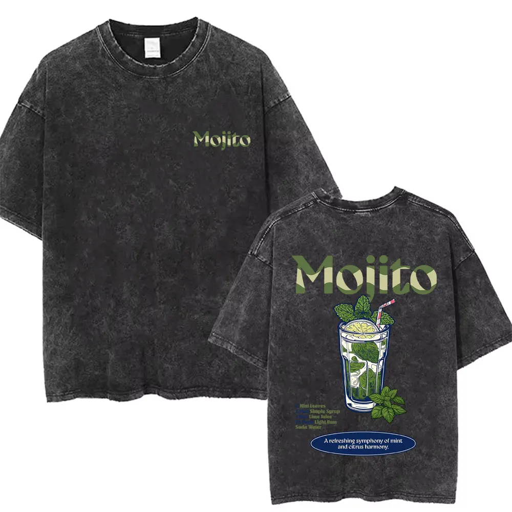 Washed Vintage Mojito Funny Meme Tshirt Men Women Cocktail Art Aesthetic Oversized T-shirts Summer Men's Casual Cotton T Shirts
Washed Vintage Mojito Funny Meme Tshirt Men Women Cocktail Art Aesthetic Oversized T-shirts Summer Men's Casual Cotton T Shirts