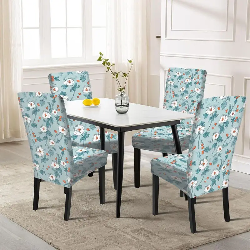 Эластичный чехол для обеденного стула с узором в виде цветов и анемонов, для украшения отелей, банкетов и дома.
Эластичный чехол для обеденного стула с узором в виде цветов и анемонов, для украшения отелей, банкетов и дома.