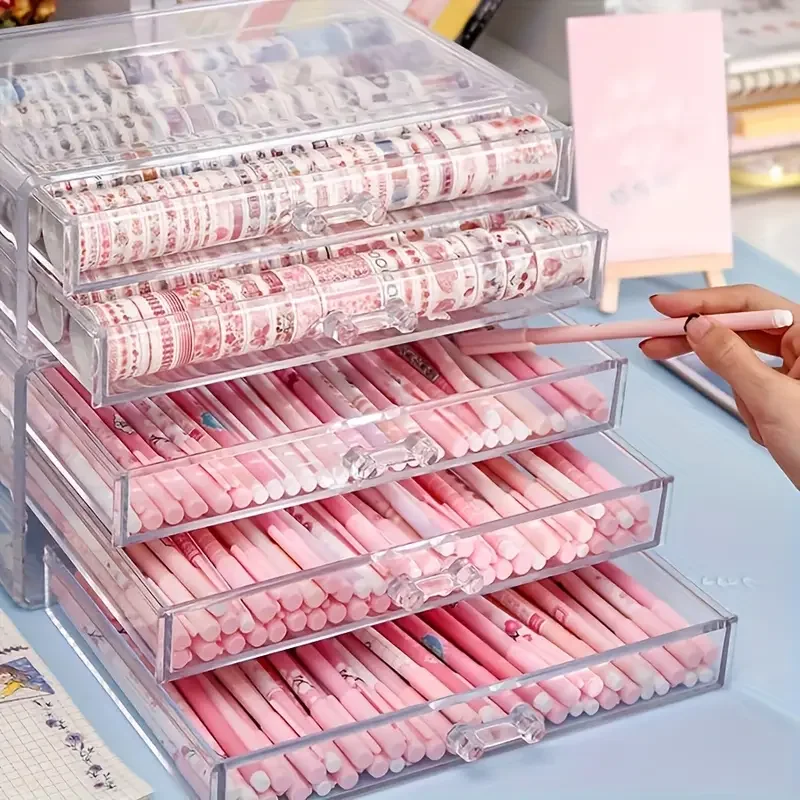 Large 5-layer Transparent Acrylic Desktop Storage Box Desk Organizer Pen Holder Multifunction Organizers Stationery Accessories
Large 5-layer Transparent Acrylic Desktop Storage Box Desk Organizer Pen Holder Multifunction Organizers Stationery Accessories