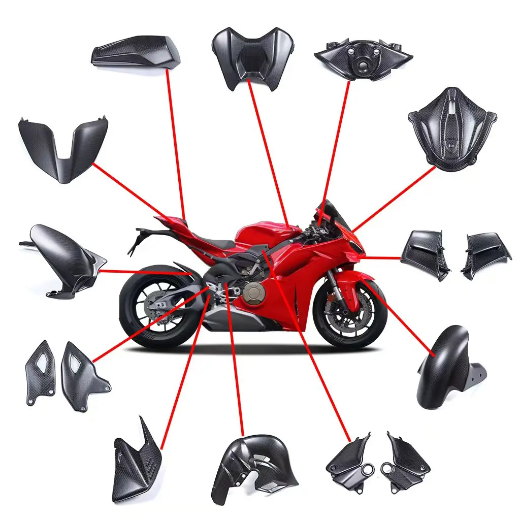 For Ducati Panigale V4 Carbon Fiber 100% Full Dry Carbon Fiber Motorcycle Parts and Accessories 2025
For Ducati Panigale V4 Carbon Fiber 100% Full Dry Carbon Fiber Motorcycle Parts and Accessories 2025
