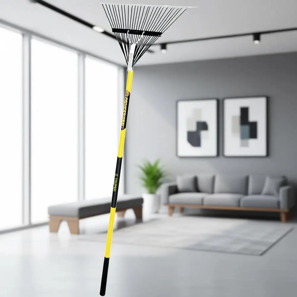 54-Inch Steel Leaf Rake with 26-Inch Fiberglass Handle and 10-Inch Grip
54-Inch Steel Leaf Rake with 26-Inch Fiberglass Handle and 10-Inch Grip