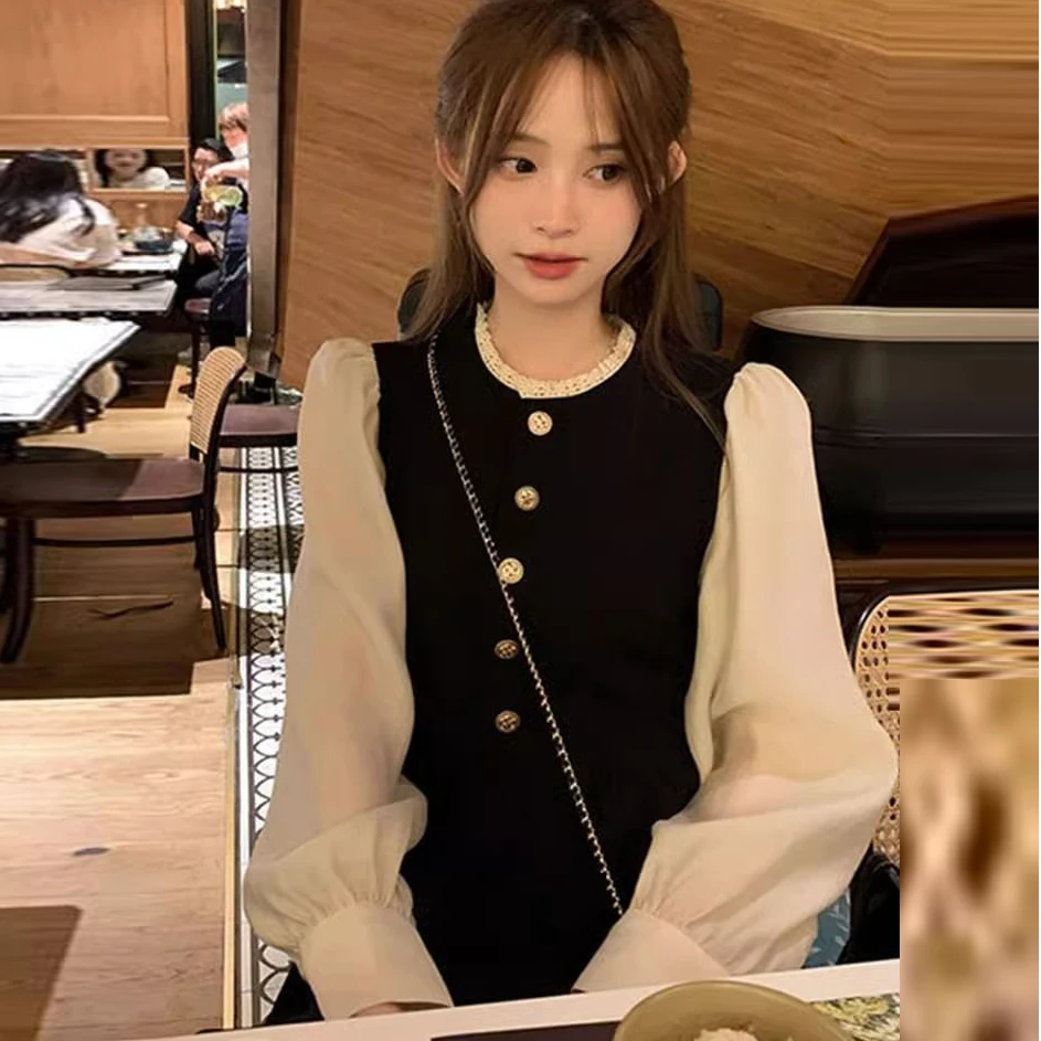 2023 Autumn Winter O-Neck Button A-line Dresses Women's Fashion Patchwork Waist Dresses Long Sleeve Slim Preppy Style Dresses
2023 Autumn Winter O-Neck Button A-line Dresses Women's Fashion Patchwork Waist Dresses Long Sleeve Slim Preppy Style Dresses